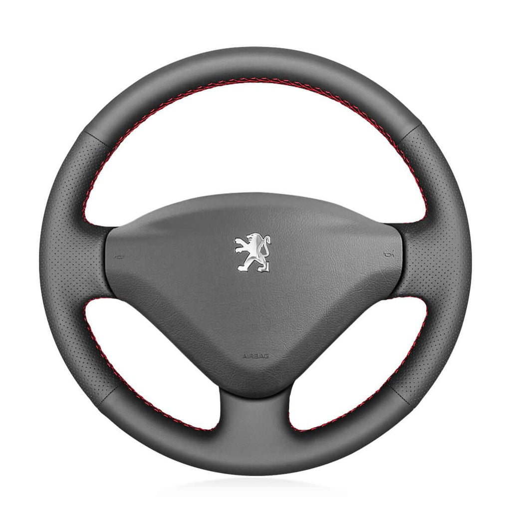 MEWANT Steering Wheel Cover for Peugeot 207 Expert Partner 2006 - 2018 - Alcantara, Leather, Carbon Fiber, Easy Install, Non - Slip, Best Steering Wheel Cover