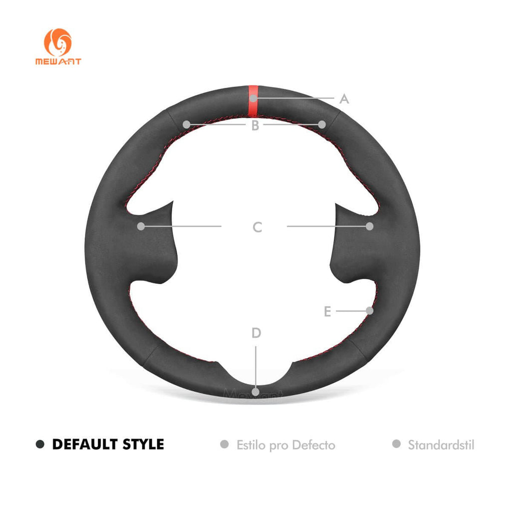 MEWANT Steering Wheel Cover for Peugeot 208 2008 308 SW 2012 - 2019 - Alcantara, Leather, Carbon Fiber, Easy Install, Non - Slip, Best Steering Wheel Cover
