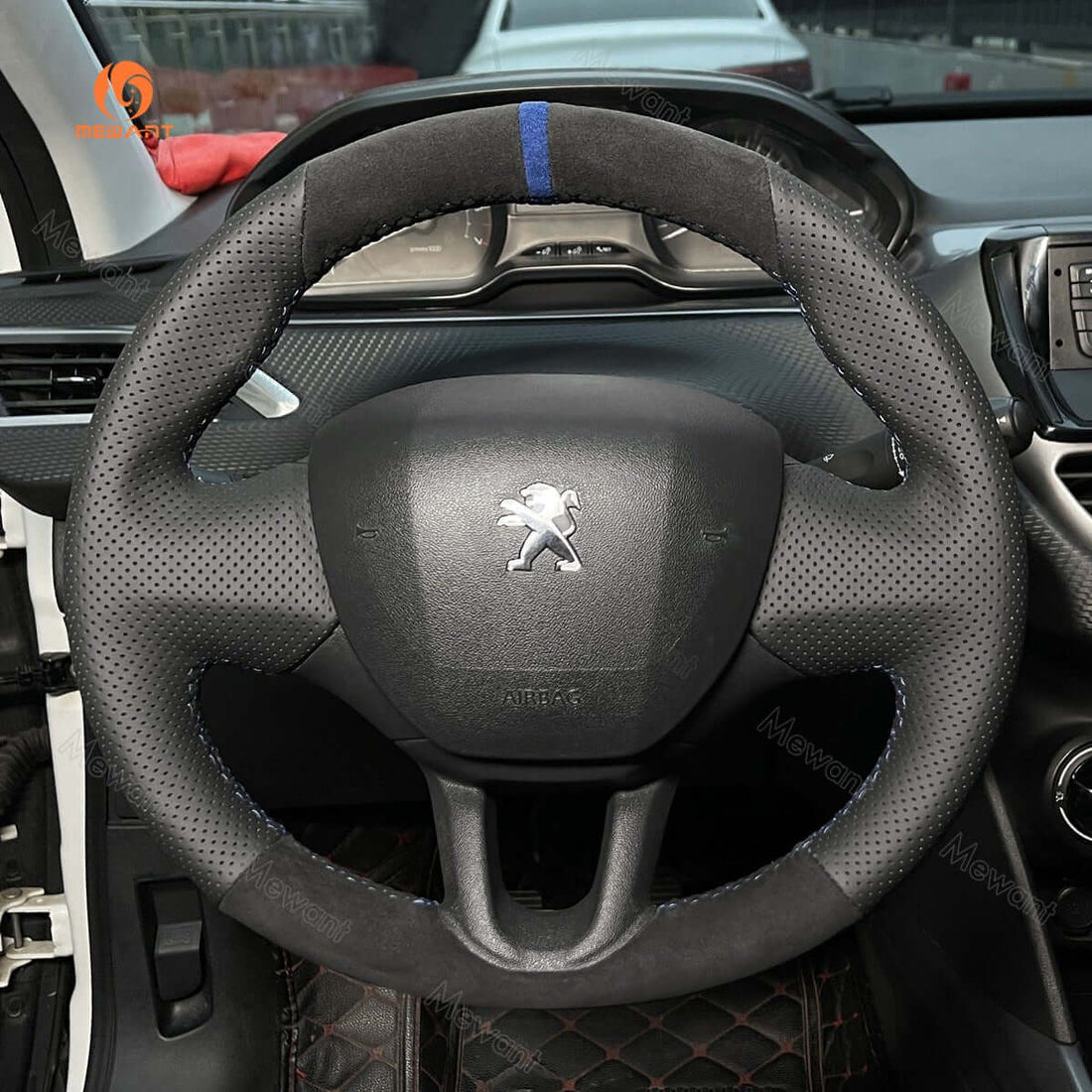 MEWANT Steering Wheel Cover for Peugeot 208 2008 308 SW 2012-2019