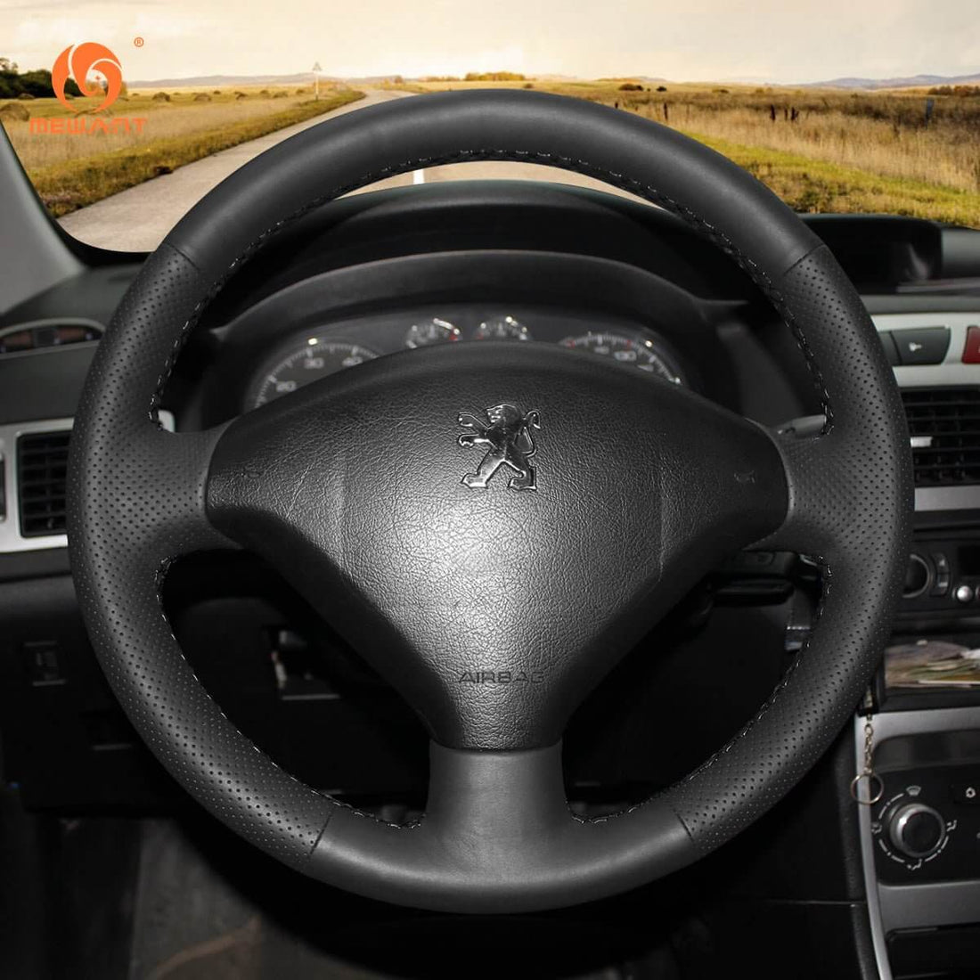 MEWANT Steering Wheel Cover for Peugeot 307 307 SW 2001-2008