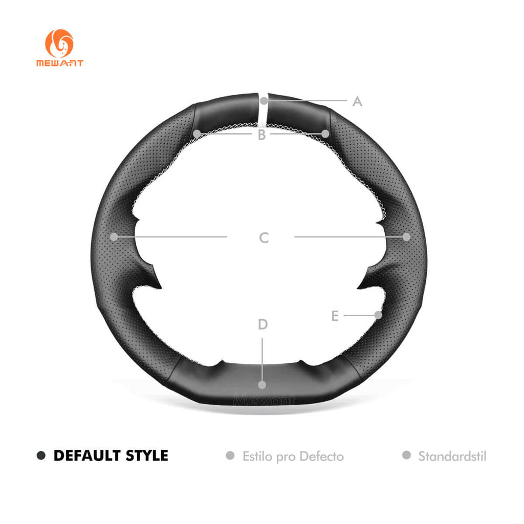 MEWANT Steering Wheel Cover for Peugeot 308 308 SW 2013 - 2021 - Alcantara, Leather, Carbon Fiber, Easy Install, Non - Slip, Best Steering Wheel Cover