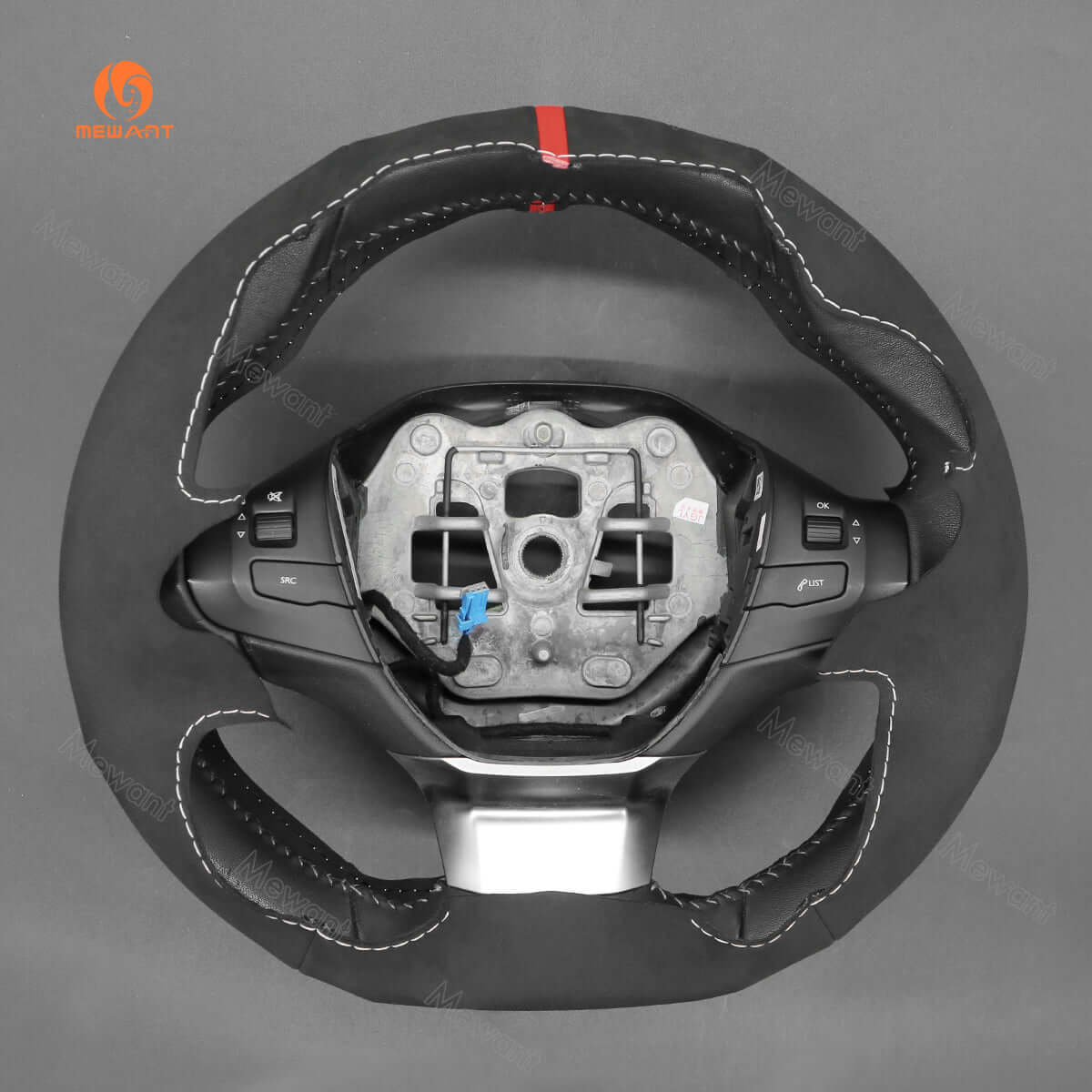 MEWANT Steering Wheel Cover for Peugeot 308 308 SW 2013 - 2021 - Alcantara, Leather, Carbon Fiber, Easy Install, Non - Slip, Best Steering Wheel Cover
