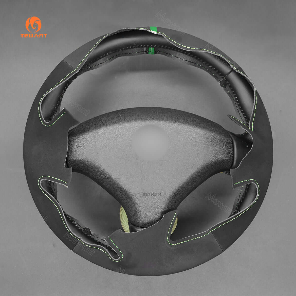 MEWANT Steering Wheel Cover for Peugeot 308 408 2007 - 2014 - Alcantara, Leather, Carbon Fiber, Easy Install, Non - Slip, Best Steering Wheel Cover