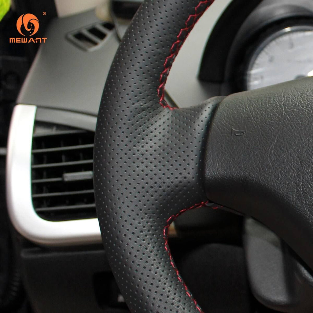MEWANT Steering Wheel Cover for Peugeot / Citroen 206 207 C2 2007 - 2009 - Alcantara, Leather, Carbon Fiber, Easy Install, Non - Slip, Best Steering Wheel Cover