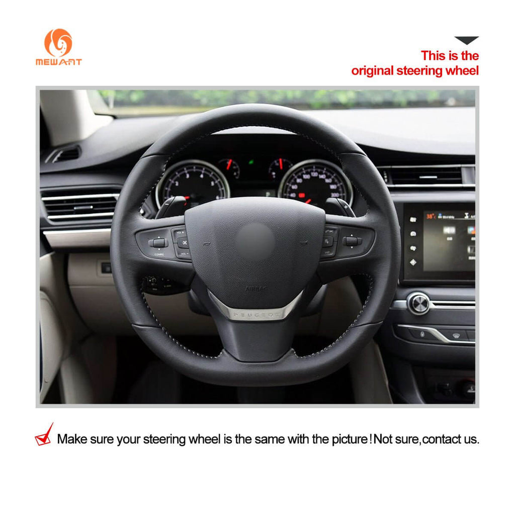 MEWANT Steering Wheel Cover for Peugeot Expert Traveller 2016 - 2026 - Alcantara, Leather, Carbon Fiber, Easy Install, Non - Slip, Best Steering Wheel Cover