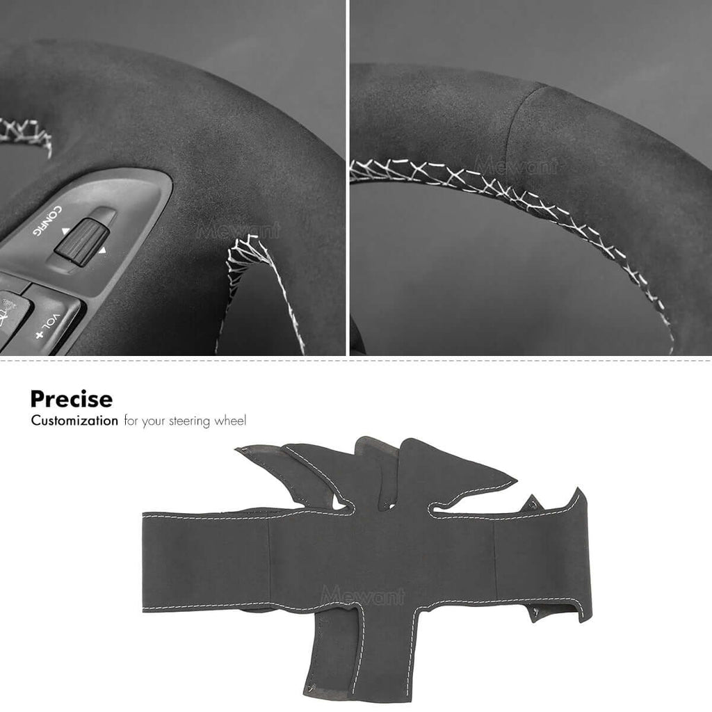 MEWANT Steering Wheel Cover for Peugeot Expert Traveller 2016 - 2026 - Alcantara, Leather, Carbon Fiber, Easy Install, Non - Slip, Best Steering Wheel Cover