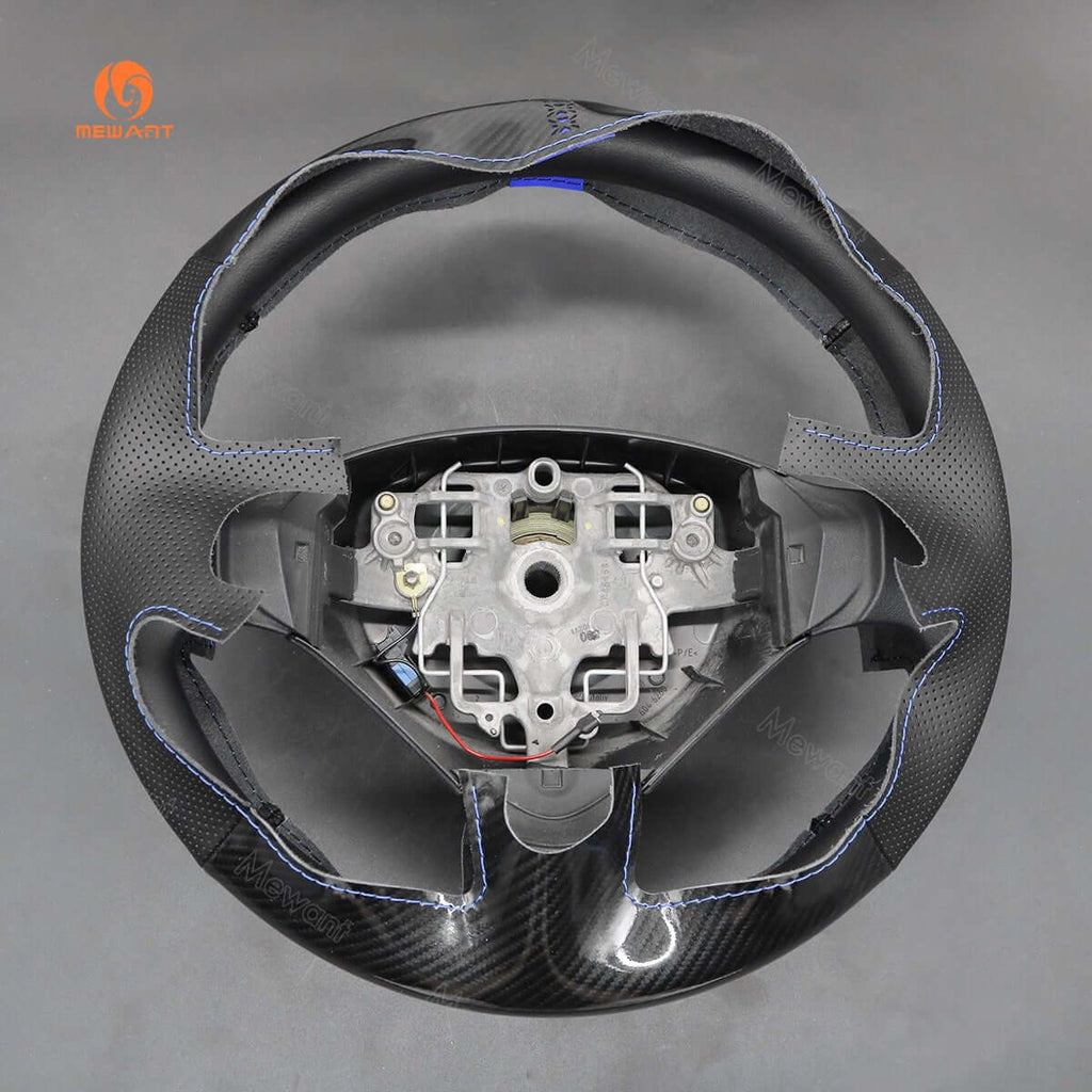 MEWANT Steering Wheel Cover for Peugeot / Fiat / Citreon Scudo 206 plus 207 CC SW Expert Partner Berlingo Jumpy 2006 - 2018 - Alcantara, Leather, Carbon Fiber, Easy Install, Non - Slip, Best Steering Wheel Cover