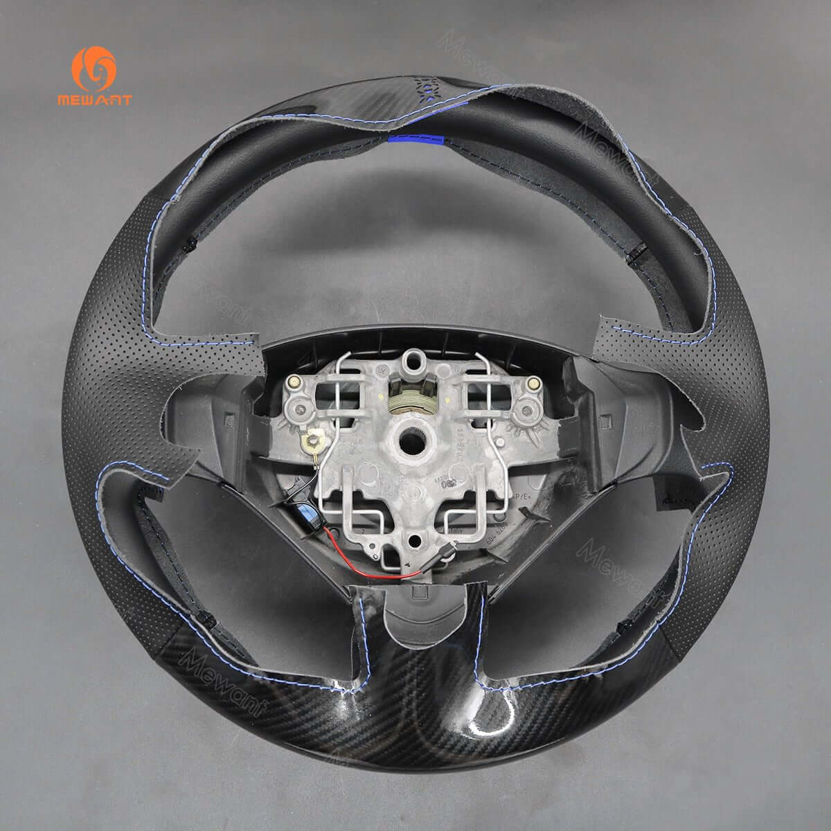 MEWANT Steering Wheel Cover for Peugeot / Fiat / Citreon Scudo 206 plus 207 CC SW Expert Partner Berlingo Jumpy 2006 - 2018 - Alcantara, Leather, Carbon Fiber, Easy Install, Non - Slip, Best Steering Wheel Cover