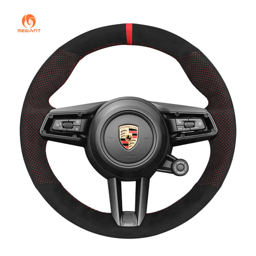 MEWANT Steering Wheel Cover for Porsche 911 (992) 2020 - 2022 / Macan 2022 - 2023 / Panamera 2021 - 2022 / Taycan 2020 - 2022 - Mewant Cover