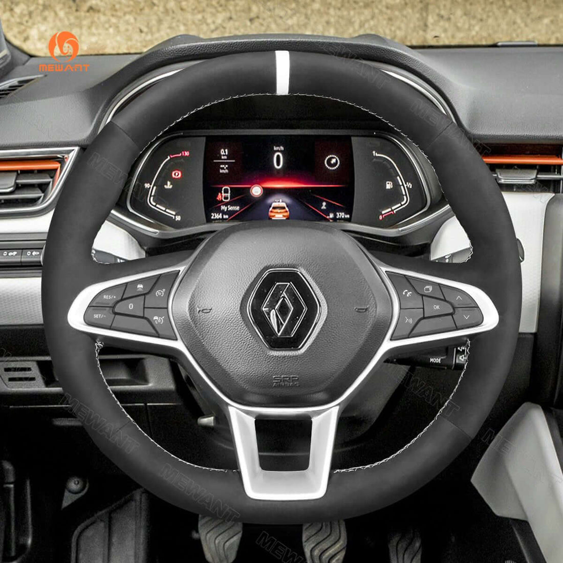 MEWANT Steering Wheel Cover for Renault Clio 5 V Captur 2 Zoe 2019-2020