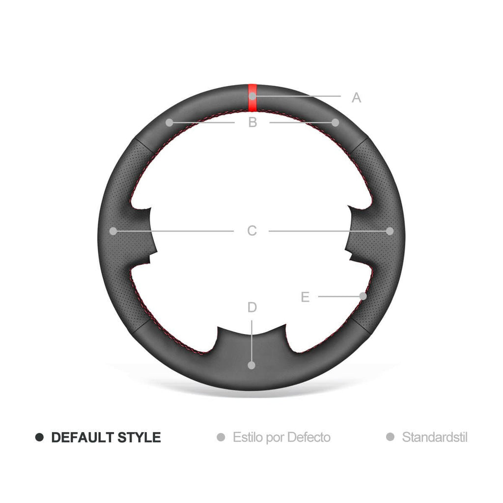 MEWANT Steering Wheel Cover for Renault / Dacia Clio Twingo Sandero 2001 - 2014 - Alcantara, Leather, Carbon Fiber, Easy Install, Non - Slip, Best Steering Wheel Cover