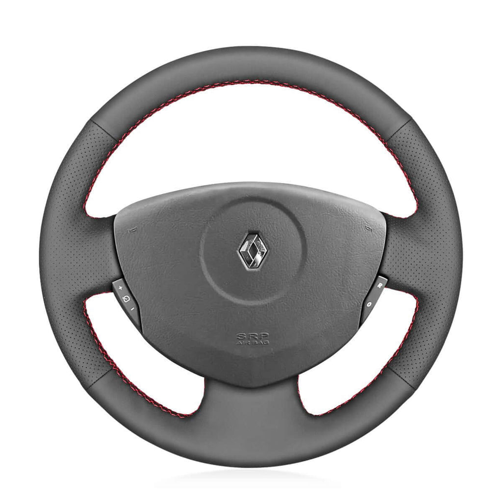 MEWANT Steering Wheel Cover for Renault / Dacia Clio Twingo Sandero 2001 - 2014 - Alcantara, Leather, Carbon Fiber, Easy Install, Non - Slip, Best Steering Wheel Cover
