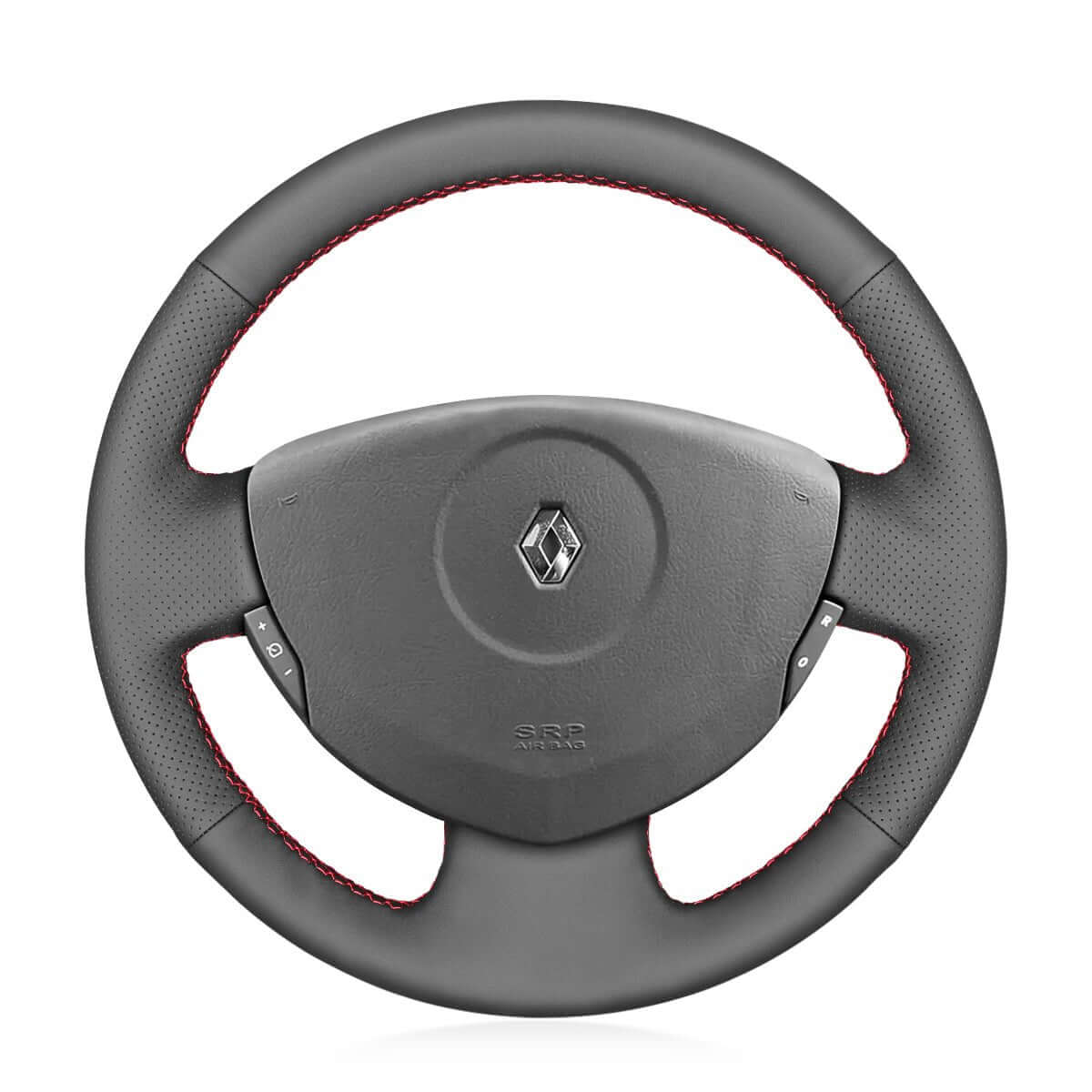 MEWANT Steering Wheel Cover for Renault / Dacia Clio Twingo Sandero 2001 - 2014 - Alcantara, Leather, Carbon Fiber, Easy Install, Non - Slip, Best Steering Wheel Cover