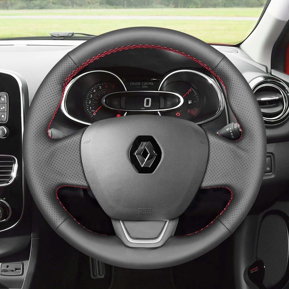 MEWANT Steering Wheel Cover for Renault Kaptur Captur 2016 - 2020 - Alcantara, Leather, Carbon Fiber, Easy Install, Non - Slip, Best Steering Wheel Cover