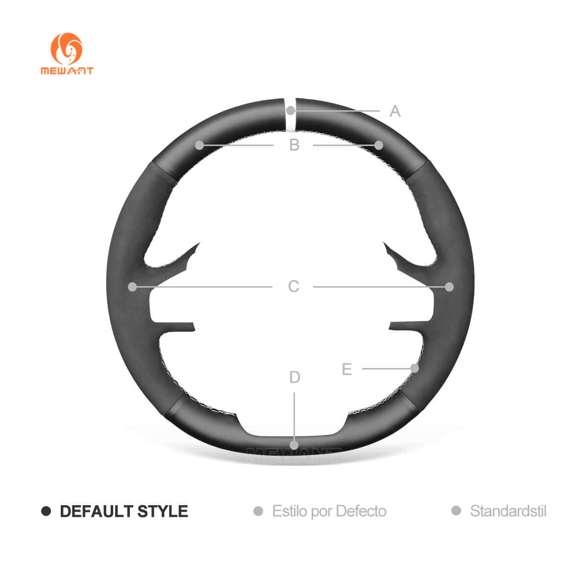 MEWANT Steering Wheel Cover for Renault Laguna 3 2007 - 2015 - Alcantara, Leather, Carbon Fiber, Easy Install, Non - Slip, Best Steering Wheel Cover