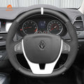 MEWANT Steering Wheel Cover for Renault Laguna 3 2007 - 2015 - Alcantara, Leather, Carbon Fiber, Easy Install, Non - Slip, Best Steering Wheel Cover