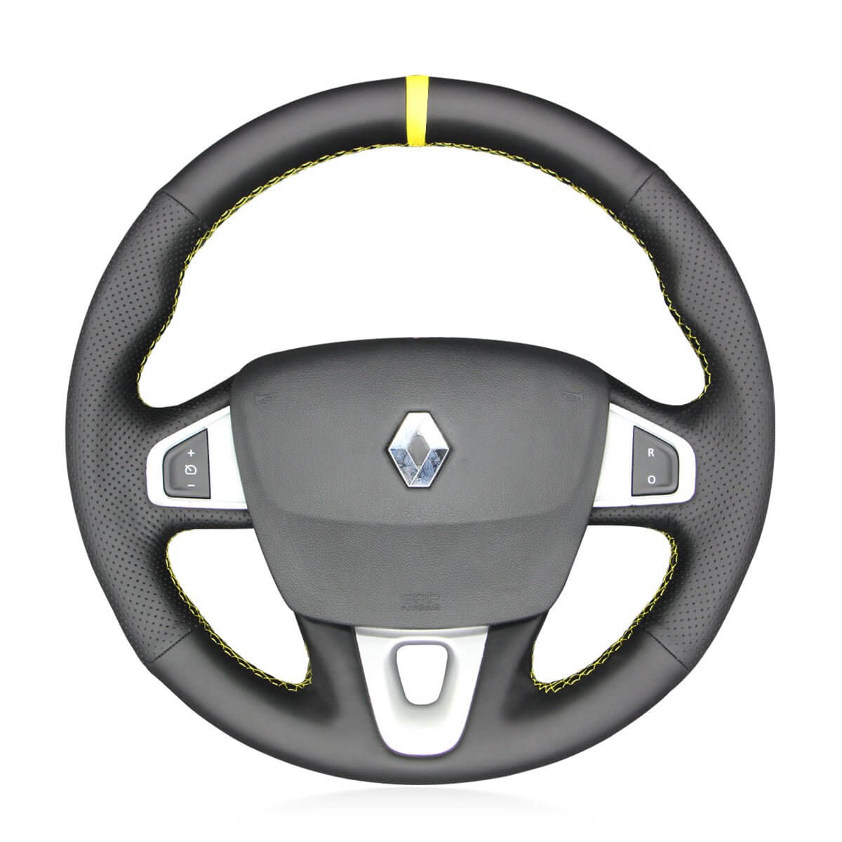 MEWANT Steering Wheel Cover for Renault Megane 3 Coupe RS 2010 - 2016 - Alcantara, Leather, Carbon Fiber, Easy Install, Non - Slip, Best Steering Wheel Cover