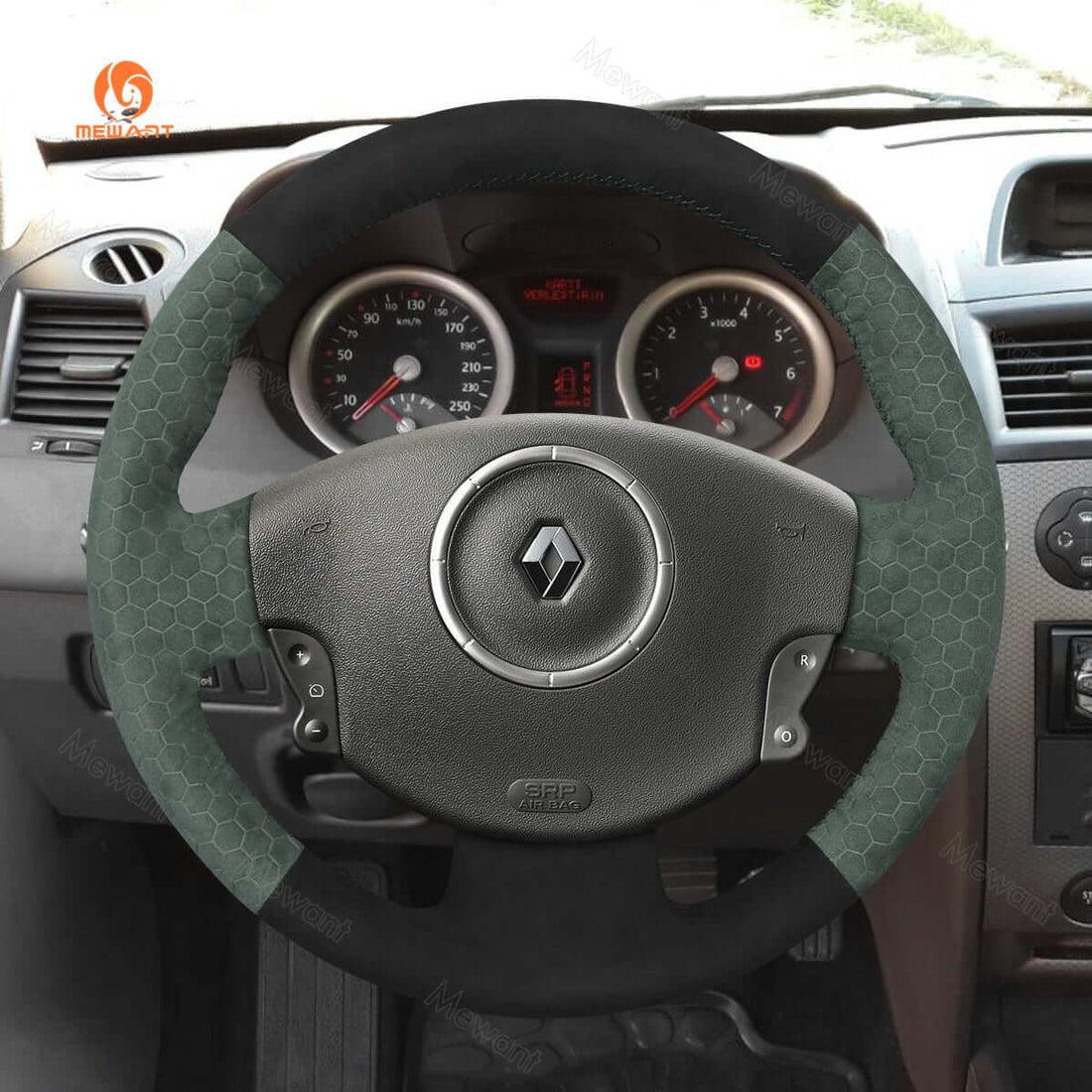 MEWANT Steering Wheel Cover for Renault Megane Scenic2 Grand Scenic Kangoo 2002-2013