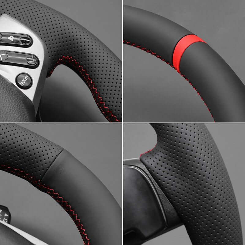 MEWANT Steering Wheel Cover for Scion tC 2010 - 2016 - Alcantara, Leather, Carbon Fiber, Easy Install, Non - Slip, Best Steering Wheel Cover