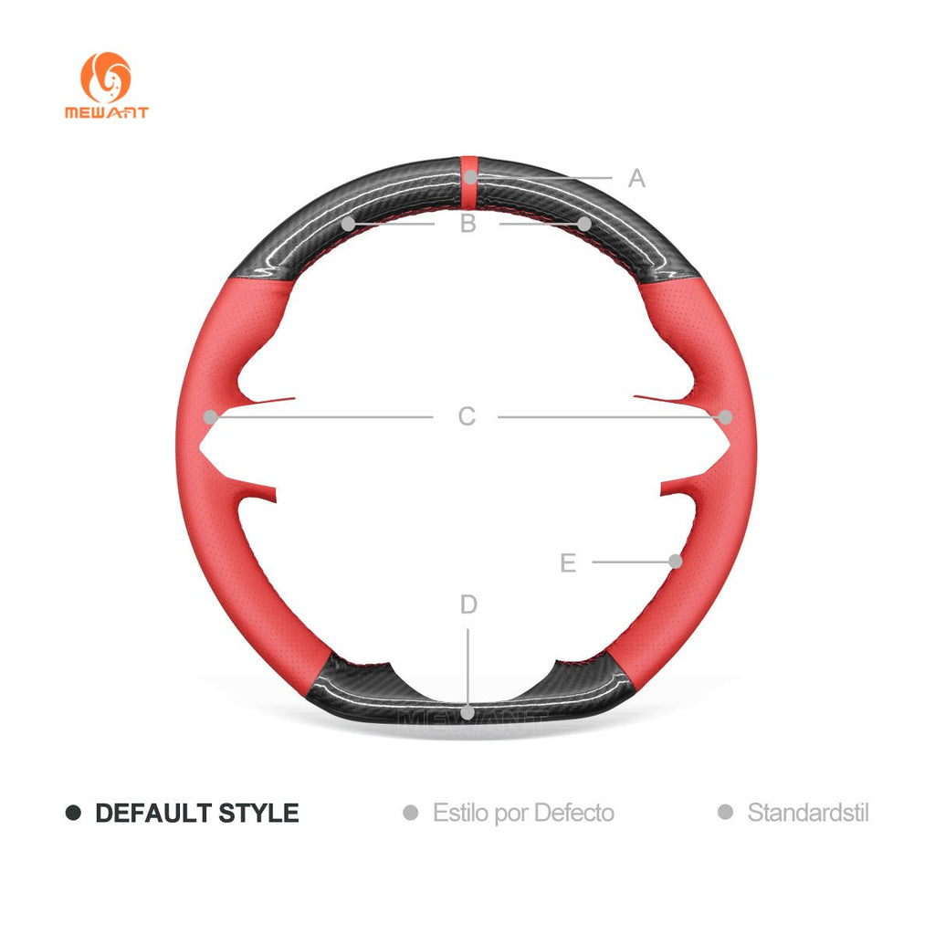 MEWANT Steering Wheel Cover for Seat Cupra Leon 2020 - 2021 - Alcantara, Leather, Carbon Fiber, Easy Install, Non - Slip, Best Steering Wheel Cover