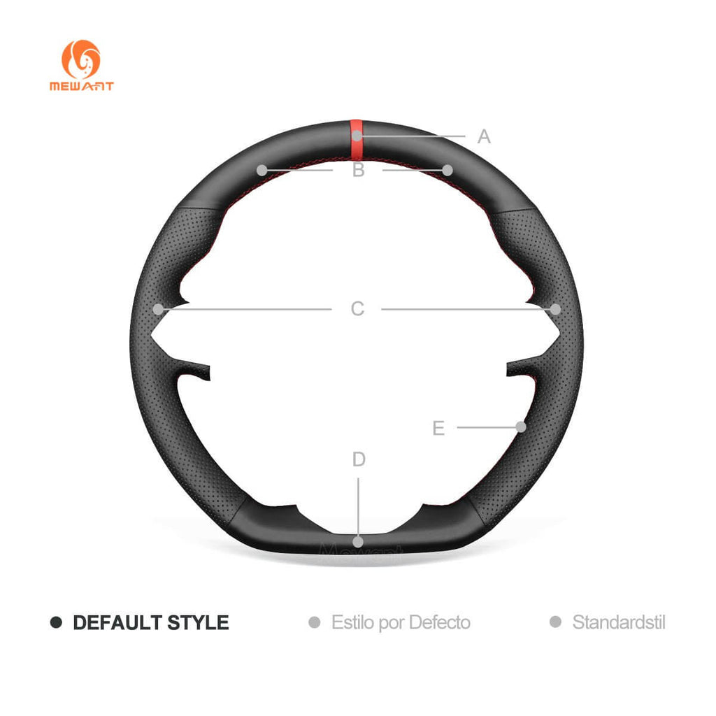 MEWANT Steering Wheel Cover for Seat Cupra Leon 2020 - 2021 - Alcantara, Leather, Carbon Fiber, Easy Install, Non - Slip, Best Steering Wheel Cover