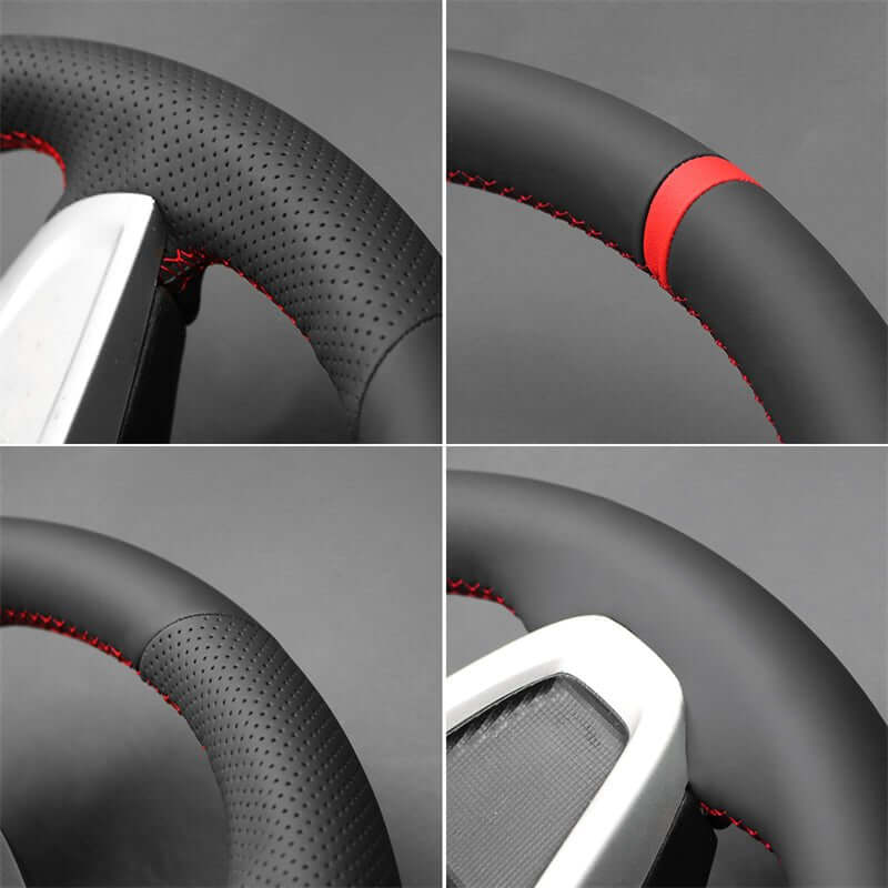 MEWANT Steering Wheel Cover for Seat Ibiza 6J Mii 2012 - 2020 - Alcantara, Leather, Carbon Fiber, Easy Install, Non - Slip, Best Steering Wheel Cover