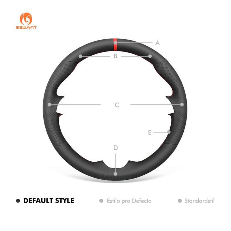 MEWANT Steering Wheel Cover for Seat Ibiza 6J Mii 2012 - 2020 - Alcantara, Leather, Carbon Fiber, Easy Install, Non - Slip, Best Steering Wheel Cover