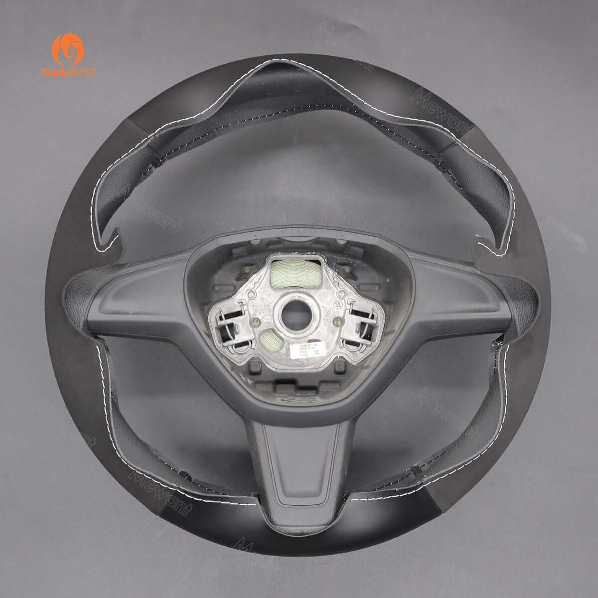 MEWANT Steering Wheel Cover for Skoda Citigo 2013 - 2019 Fabia 2013 - 2019 Yeti 2014 - 2019 - Alcantara, Leather, Carbon Fiber, Easy Install, Non - Slip, Best Steering Wheel Cover