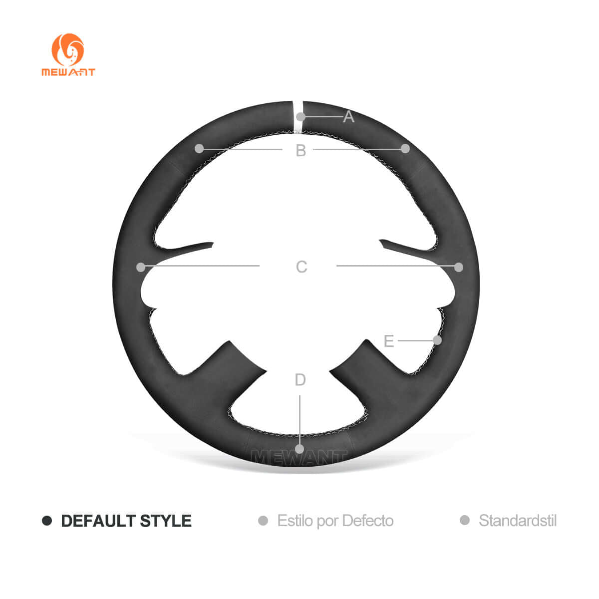 MEWANT Steering Wheel Cover for Skoda Citigo Fabia Superb Roomster Rapid Octavia 2012 - 2015 - Alcantara, Leather, Carbon Fiber, Easy Install, Non - Slip, Best Steering Wheel Cover