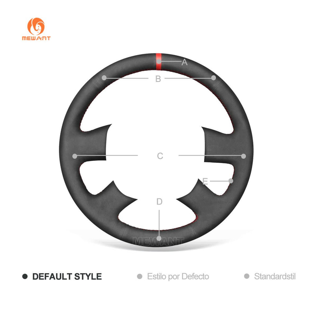 MEWANT Steering Wheel Cover for Skoda Octavia Citigo Roomster Fabia Superb Yeti 2008 - 2013 - Alcantara, Leather, Carbon Fiber, Easy Install, Non - Slip, Best Steering Wheel Cover