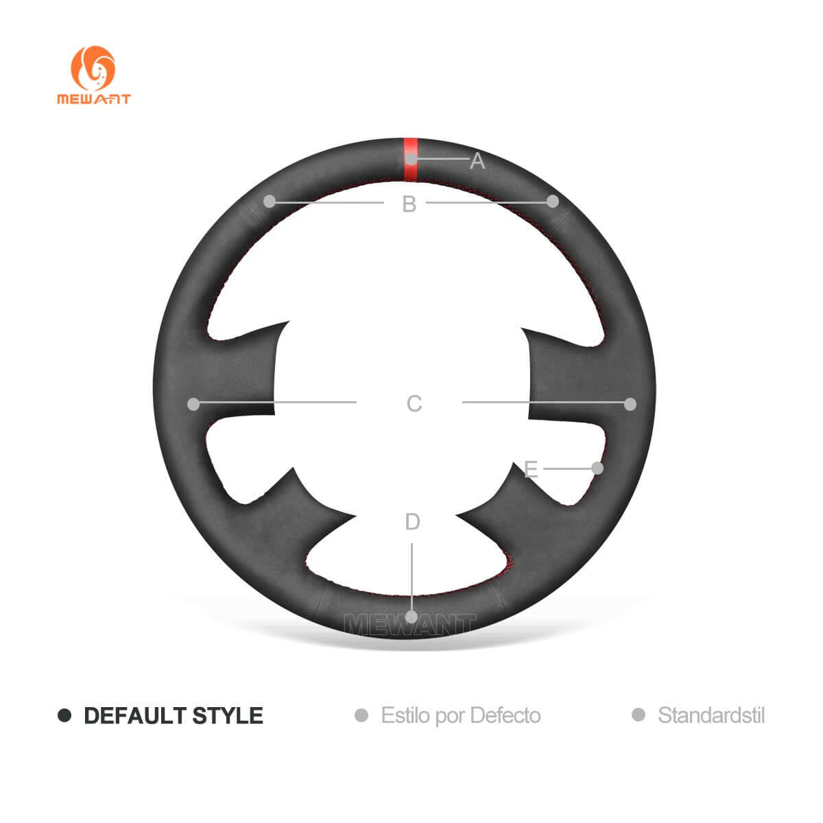 MEWANT Steering Wheel Cover for Skoda Octavia Citigo Roomster Fabia Superb Yeti 2008 - 2013 - Alcantara, Leather, Carbon Fiber, Easy Install, Non - Slip, Best Steering Wheel Cover