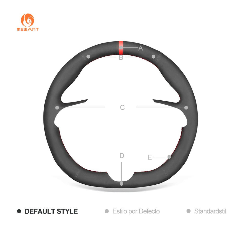 MEWANT Steering Wheel Cover for Skoda Octavia Fabia Kodiaq Citigo Superb Scala 2015 - 2019 - Alcantara, Leather, Carbon Fiber, Easy Install, Non - Slip, Best Steering Wheel Cover