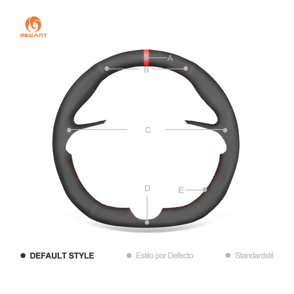 MEWANT Steering Wheel Cover for Skoda Octavia Fabia Kodiaq Citigo Superb Scala 2015 - 2019 - Alcantara, Leather, Carbon Fiber, Easy Install, Non - Slip, Best Steering Wheel Cover