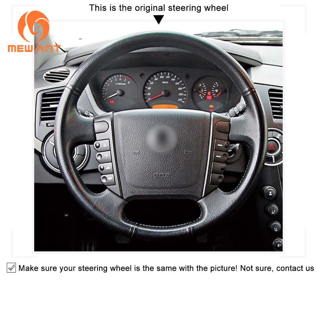 MEWANT Steering Wheel Cover for Ssangyong Rexton /Rexton W /Rodius - Alcantara, Leather, Carbon Fiber, Easy Install, Non - Slip, Best Steering Wheel Cover