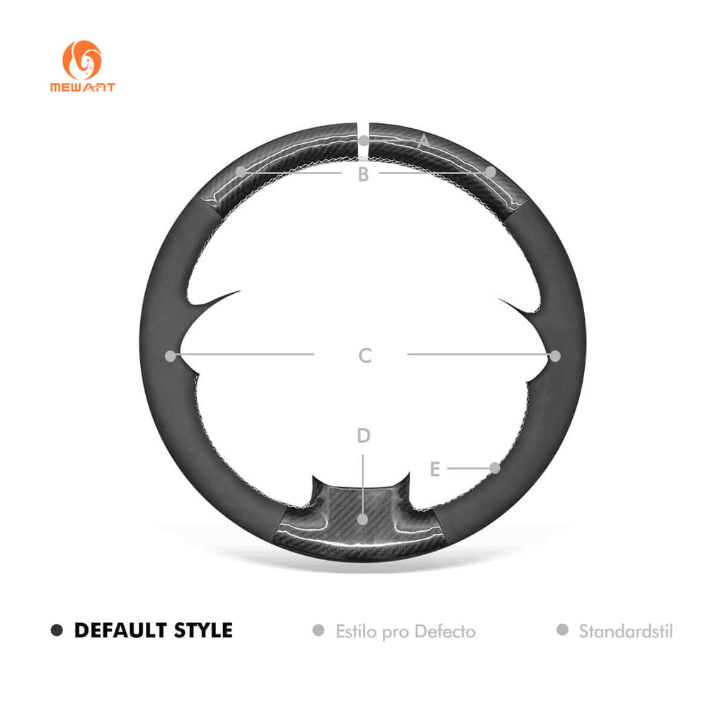 MEWANT Steering Wheel Cover for Subaru B9 Tribeca Tribeca 2006 - 2014 - Alcantara, Leather, Carbon Fiber, Easy Install, Non - Slip, Best Steering Wheel Cover