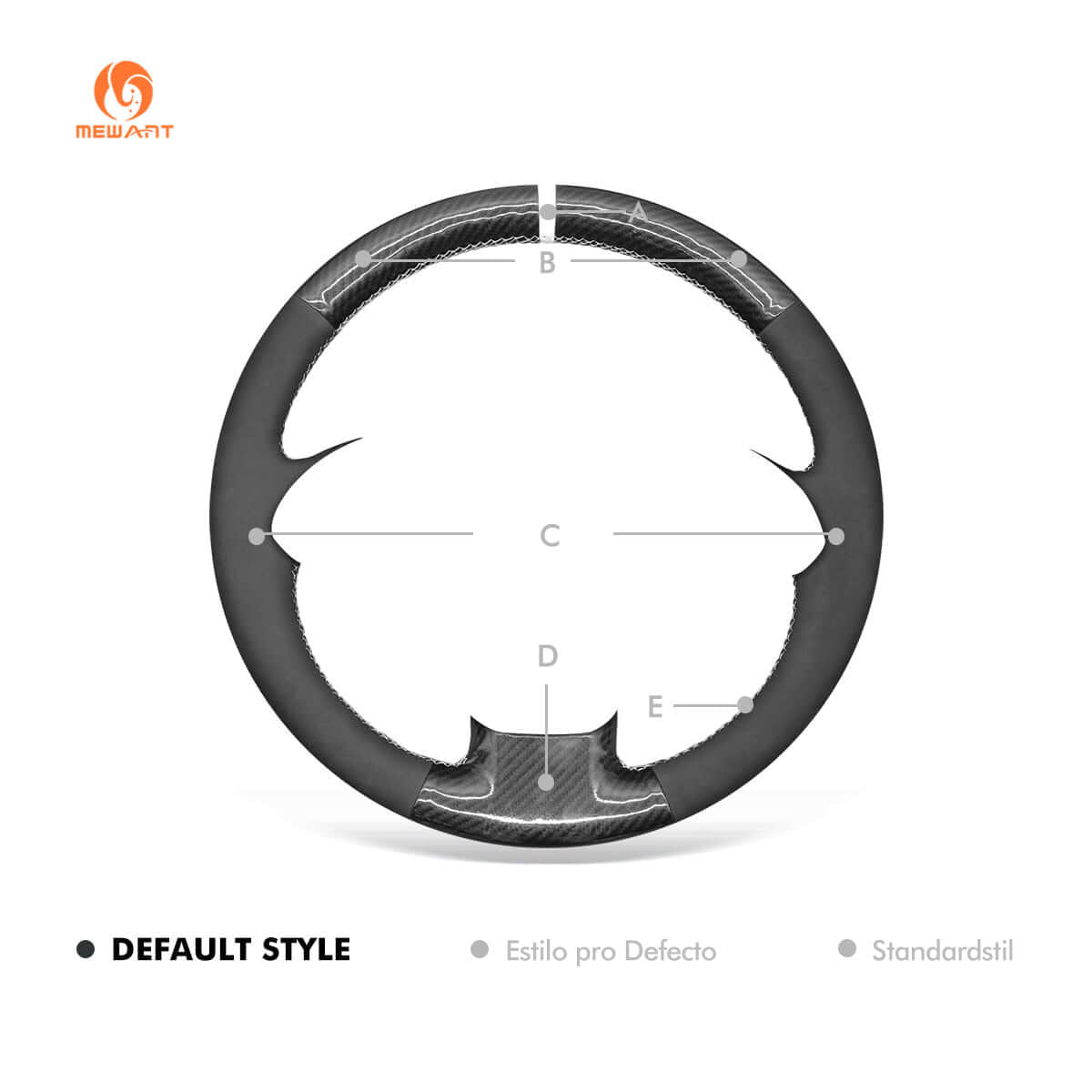 MEWANT Steering Wheel Cover for Subaru B9 Tribeca Tribeca 2006 - 2014 - Alcantara, Leather, Carbon Fiber, Easy Install, Non - Slip, Best Steering Wheel Cover