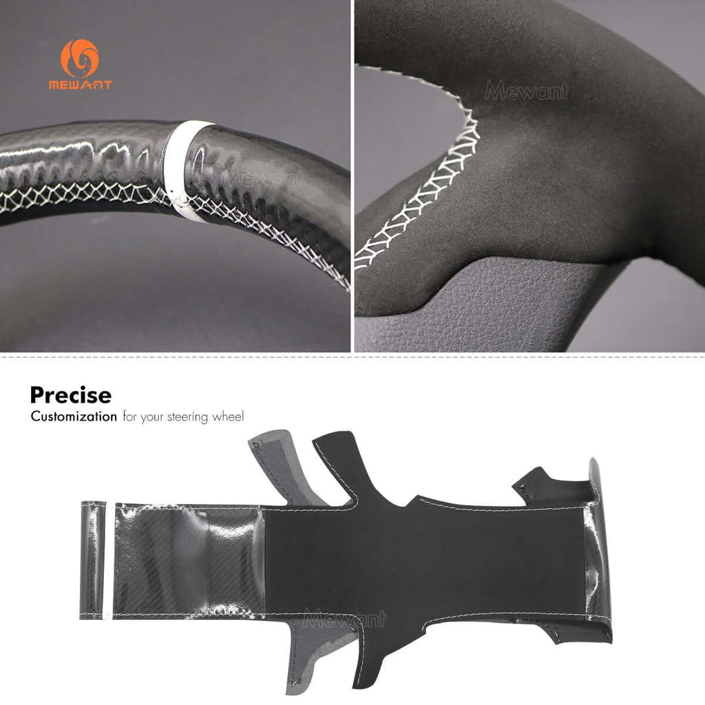 MEWANT Steering Wheel Cover for Subaru B9 Tribeca Tribeca 2006 - 2014 - Alcantara, Leather, Carbon Fiber, Easy Install, Non - Slip, Best Steering Wheel Cover