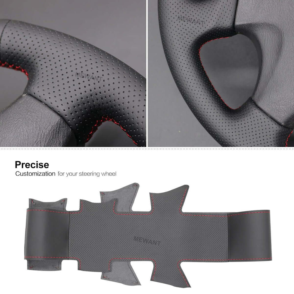 MEWANT Steering Wheel Cover for Subaru Forester Impreza Legacy Outback Baja 2000 - 2006 - Alcantara, Leather, Carbon Fiber, Easy Install, Non - Slip, Best Steering Wheel Cover
