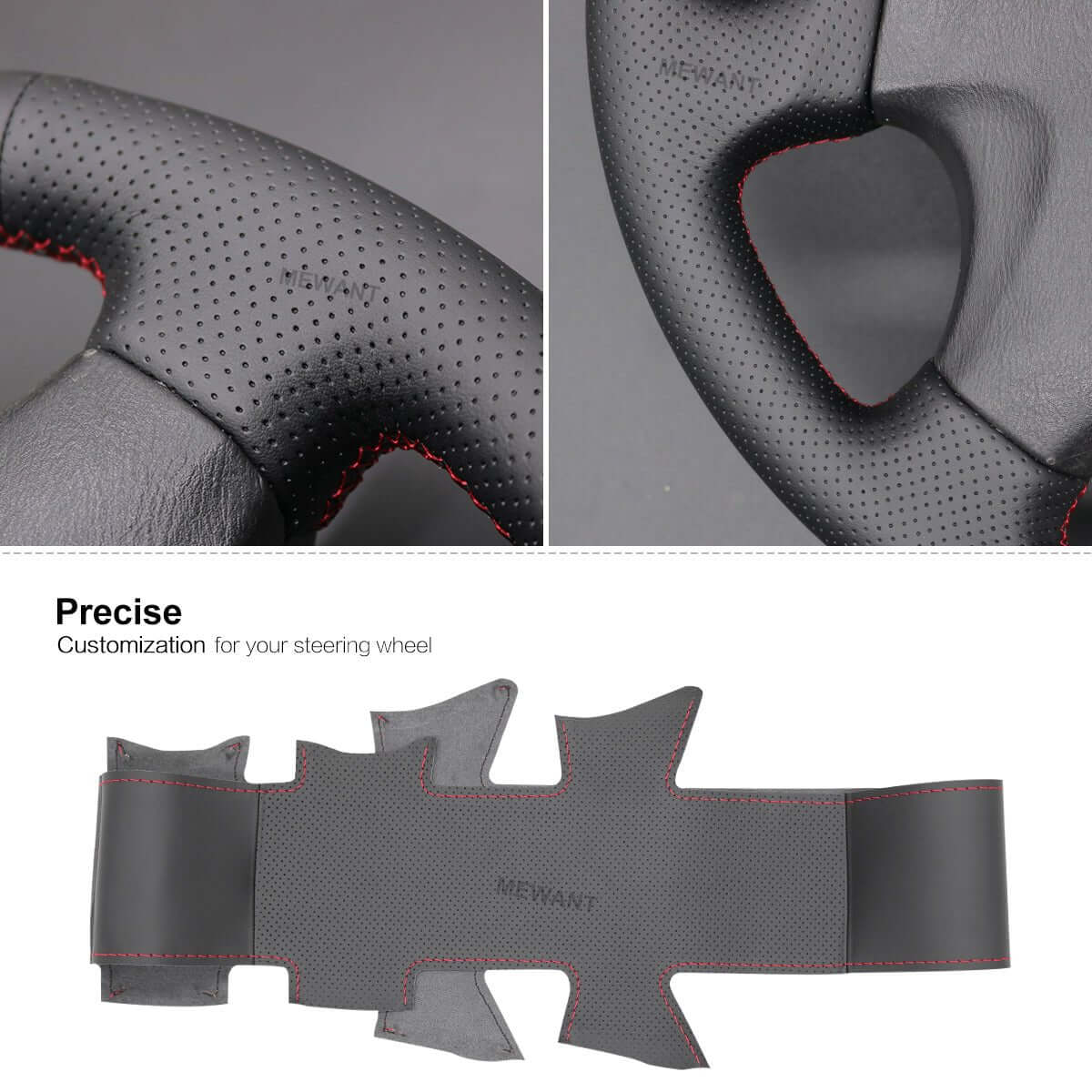 MEWANT Steering Wheel Cover for Subaru Forester Impreza Legacy Outback Baja 2000 - 2006 - Alcantara, Leather, Carbon Fiber, Easy Install, Non - Slip, Best Steering Wheel Cover