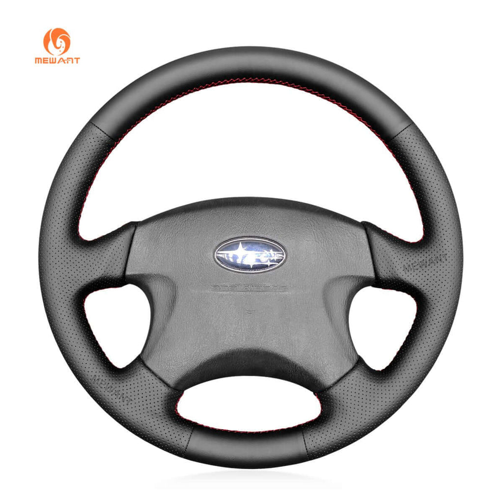 MEWANT Steering Wheel Cover for Subaru Forester Impreza Legacy Outback Baja 2000 - 2006 - Alcantara, Leather, Carbon Fiber, Easy Install, Non - Slip, Best Steering Wheel Cover