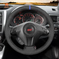 MEWANT Steering Wheel Cover for Subaru Forester Impreza Legacy Outback WRX STI Exiga 2008 - 2014 - Alcantara, Leather, Carbon Fiber, Easy Install, Non - Slip, Best Steering Wheel Cover