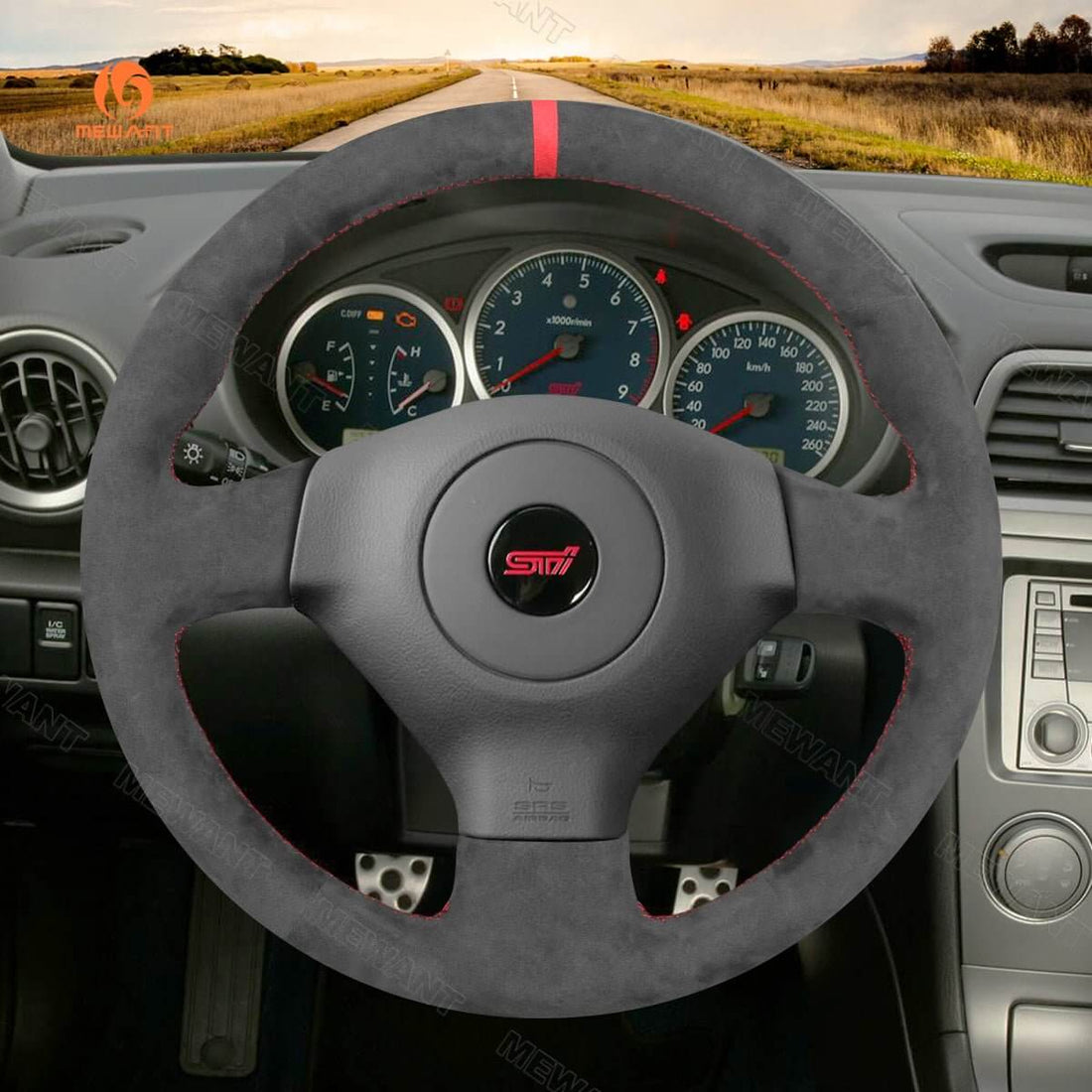 MEWANT Steering Wheel Cover for Subaru Forester Impreza WRX WRX STI Legacy Outback 2005-2008