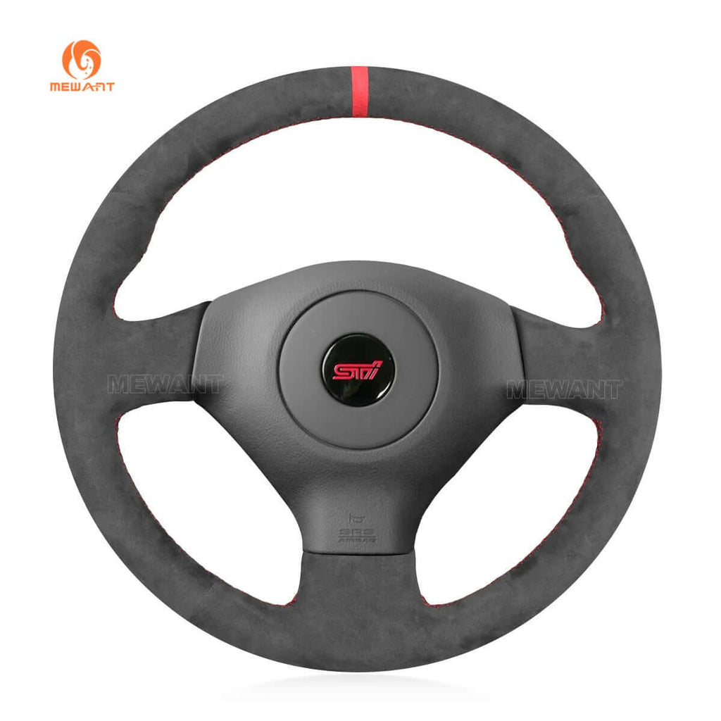 MEWANT Steering Wheel Cover for Subaru Forester Impreza WRX WRX STI Legacy Outback 2005 - 2008 - Alcantara, Leather, Carbon Fiber, Easy Install, Non - Slip, Best Steering Wheel Cover