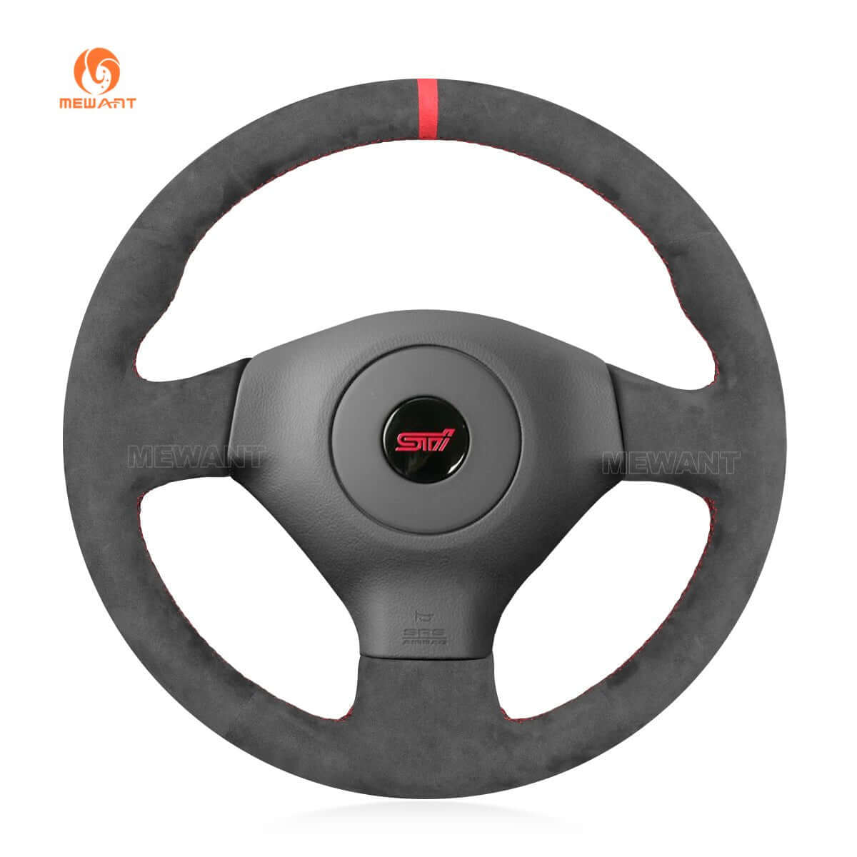 MEWANT Steering Wheel Cover for Subaru Forester Impreza WRX WRX STI Legacy Outback 2005 - 2008 - Alcantara, Leather, Carbon Fiber, Easy Install, Non - Slip, Best Steering Wheel Cover