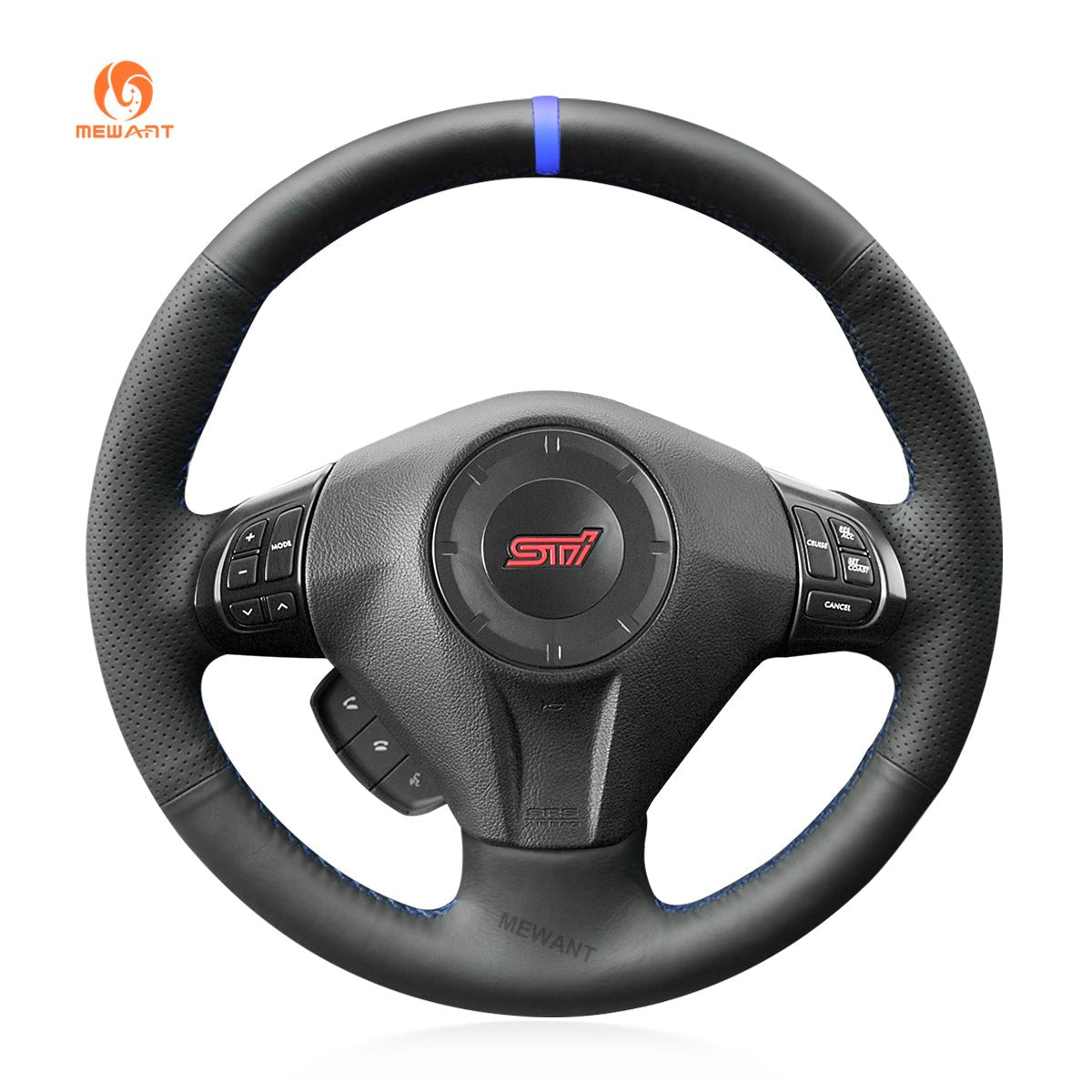 MEWANT Steering Wheel Cover for Subaru Forester Legacy Outback Impreza WRX STI Exiga 2008 - 2014 - Alcantara, Leather, Carbon Fiber, Easy Install, Non - Slip, Best Steering Wheel Cover