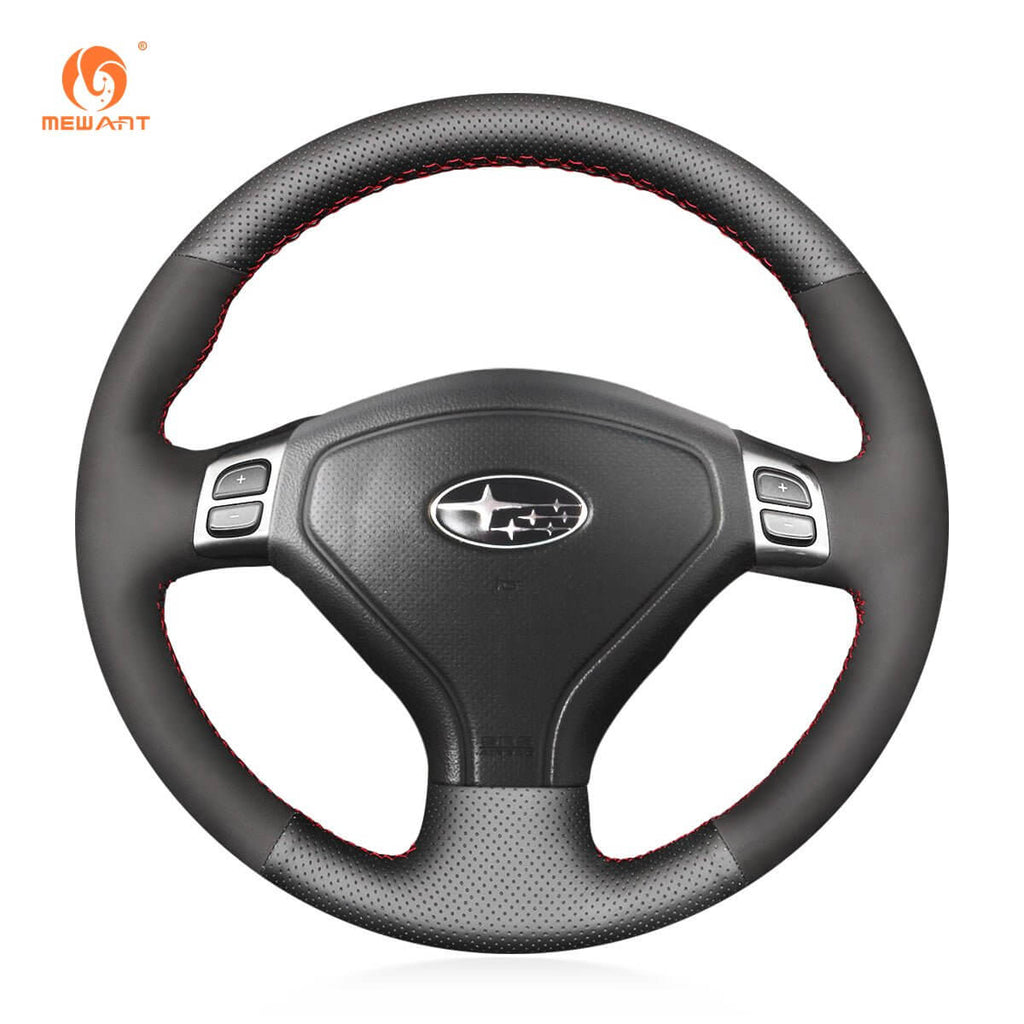MEWANT Steering Wheel Cover for Subaru Forester Outback Legacy 2005 - 2007 - Alcantara, Leather, Carbon Fiber, Easy Install, Non - Slip, Best Steering Wheel Cover