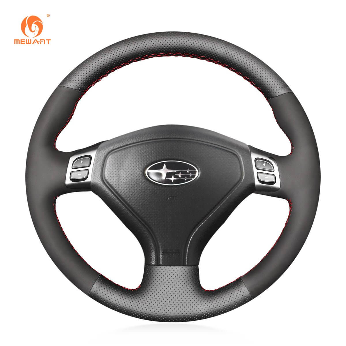 MEWANT Steering Wheel Cover for Subaru Forester Outback Legacy 2005 - 2007 - Alcantara, Leather, Carbon Fiber, Easy Install, Non - Slip, Best Steering Wheel Cover
