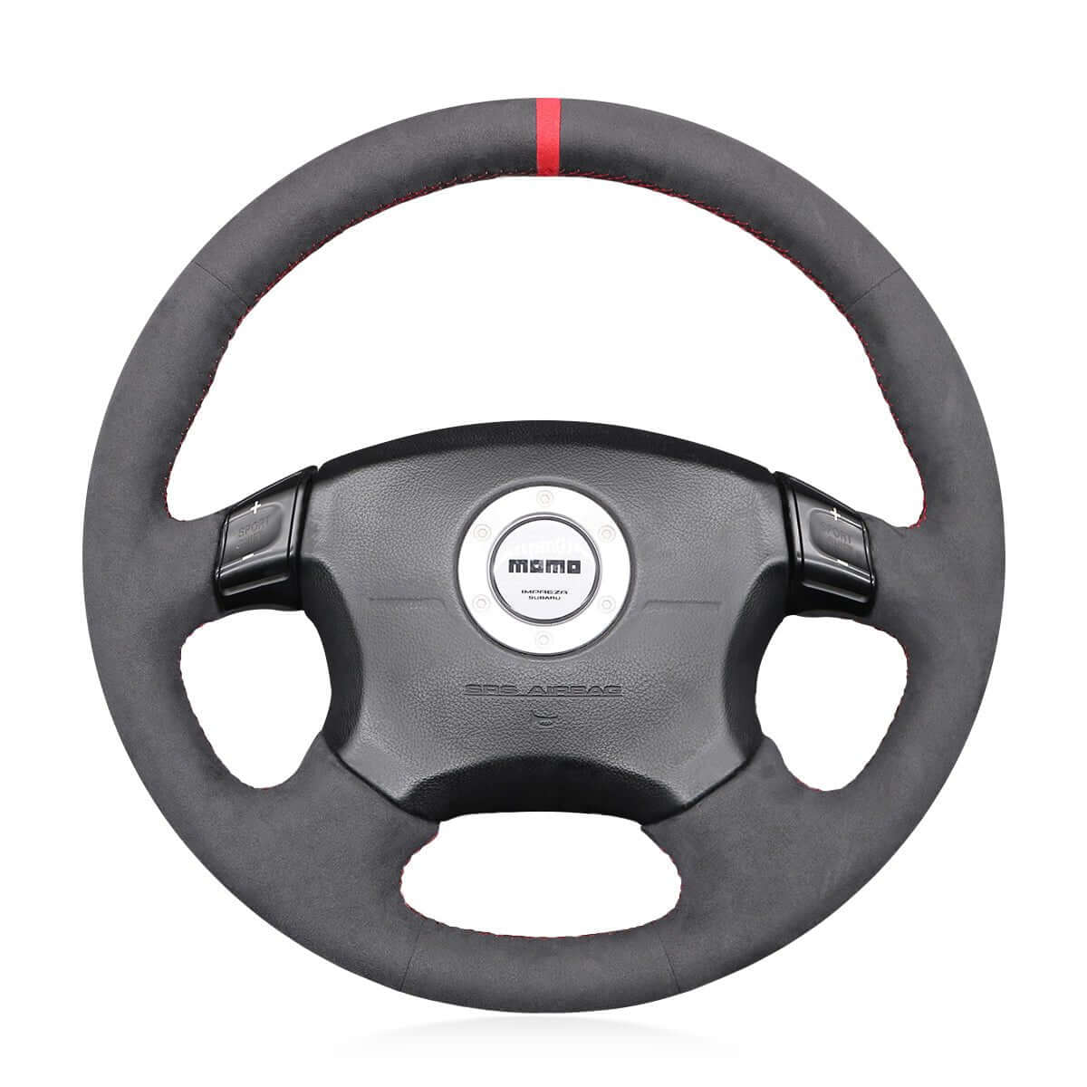 MEWANT Steering Wheel Cover for Subaru Impreza WRX 2002 - 2004 - Alcantara, Leather, Carbon Fiber, Easy Install, Non - Slip, Best Steering Wheel Cover