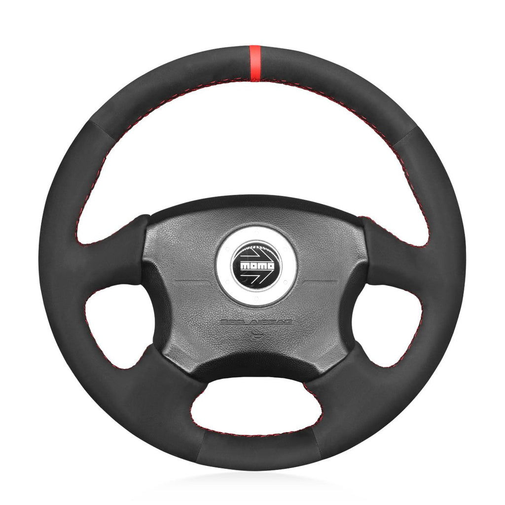 MEWANT Steering Wheel Cover for Subaru Impreza WRX 2002 - 2004 - Alcantara, Leather, Carbon Fiber, Easy Install, Non - Slip, Best Steering Wheel Cover