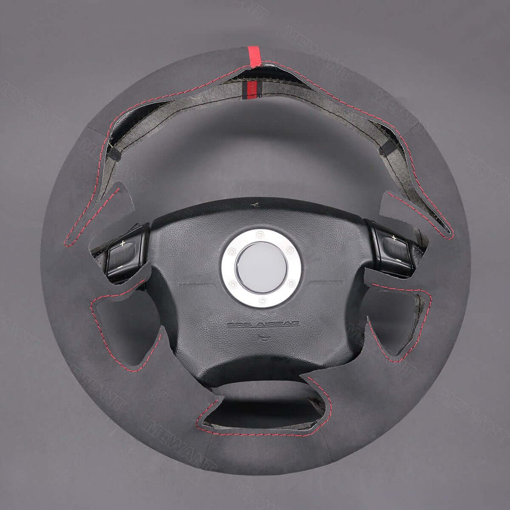 MEWANT Steering Wheel Cover for Subaru Impreza WRX 2002 - 2004 - Alcantara, Leather, Carbon Fiber, Easy Install, Non - Slip, Best Steering Wheel Cover